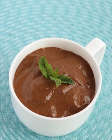 Chocolate Mint Chia Powder Pudding