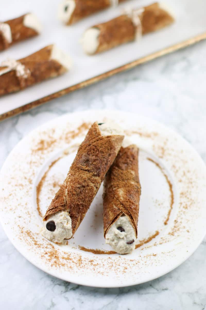 Baked Tortilla Vegan Cannolis