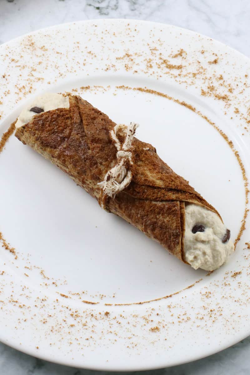 Baked Tortilla Vegan Cannolis