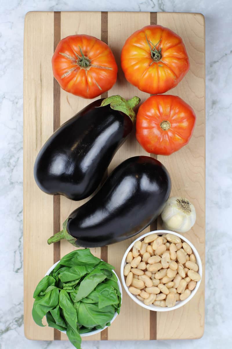 Roasted Eggplant Tomato Stacks