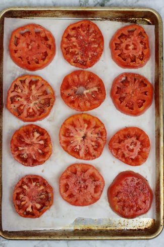 Roasted Eggplant Tomato Stacks