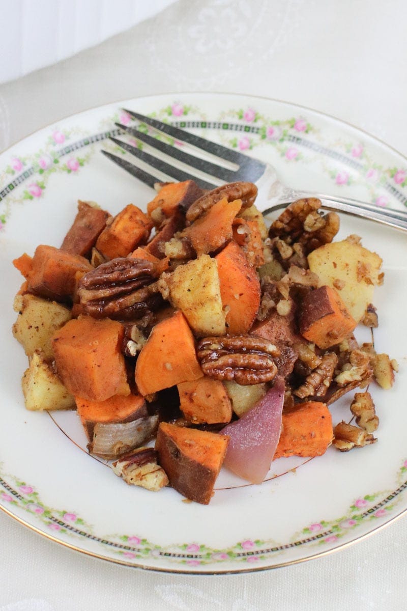 Whiskey Maple Glazed Sweet Potatoes