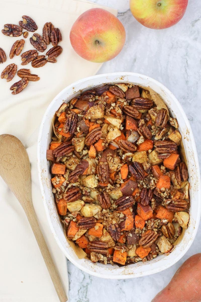 Whiskey Maple Glazed Sweet Potatoes