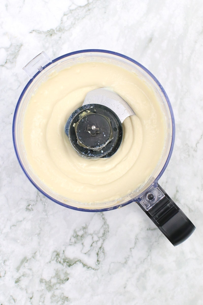 vegan oil free mayo in a food processor