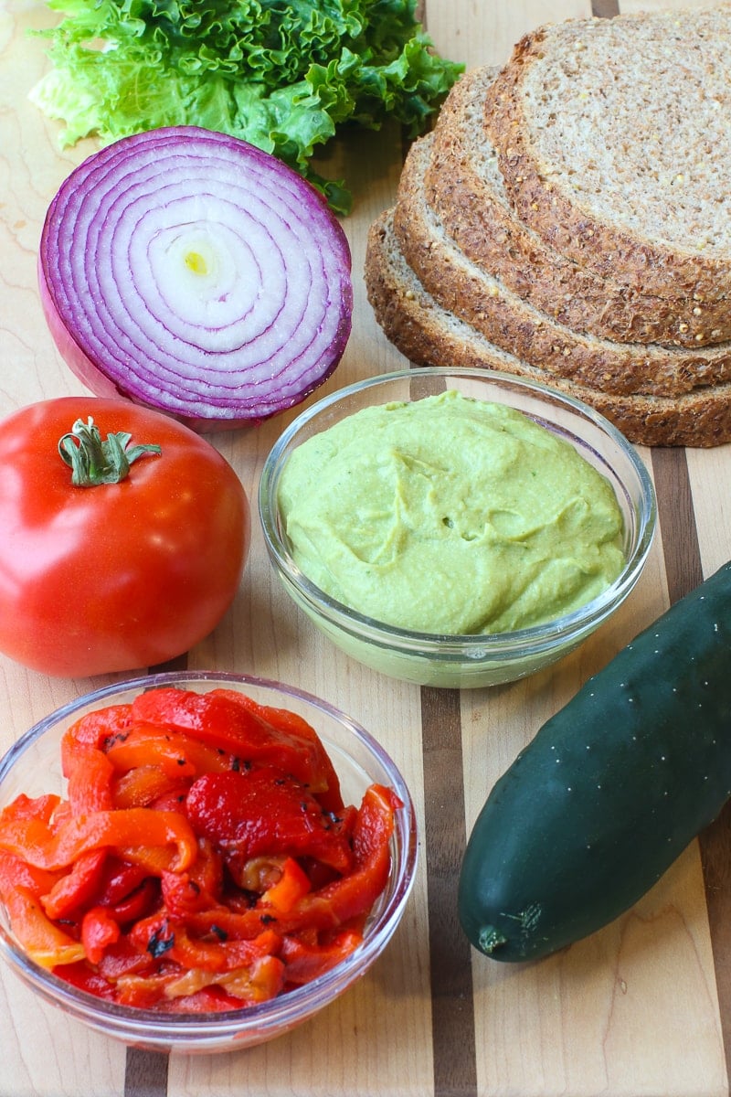 mediterranean veggie sandwich