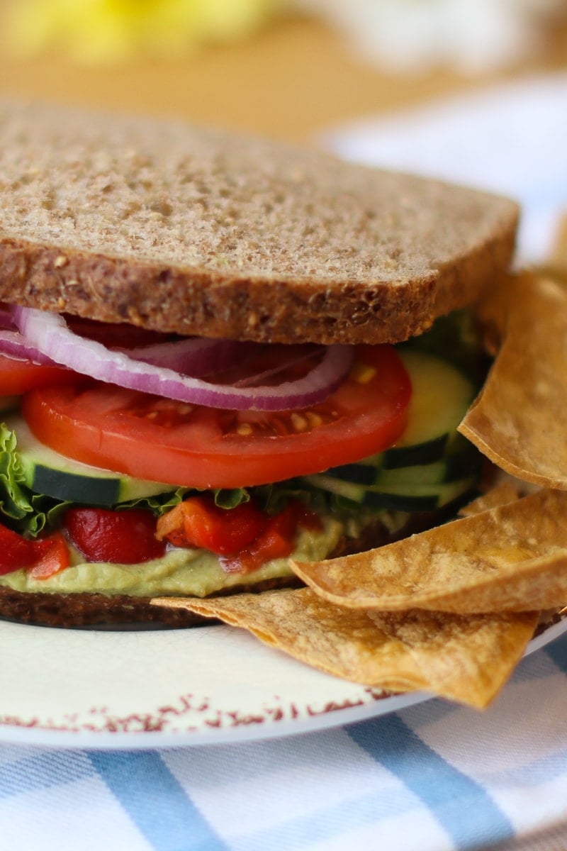 mediterranean veggie sandwich