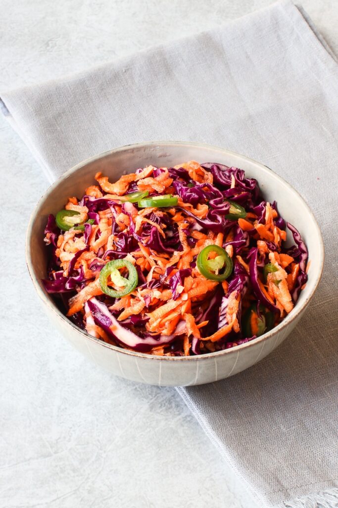 Purple Cabbage Slaw - Low Fat & Oil Free • Healthy Midwestern Girl