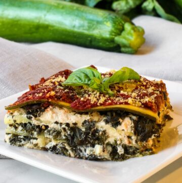 Vegan Zucchini and Spinach Lasagna [WFPB Recipe] • Healthy Midwestern Girl