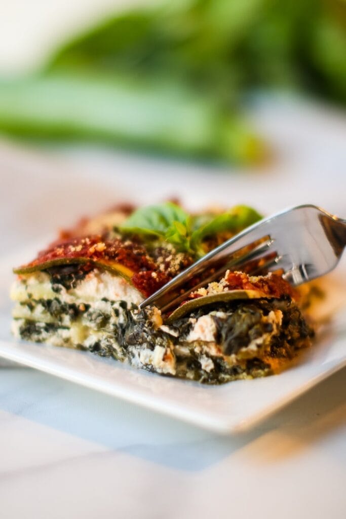 Vegan Zucchini and Spinach Lasagna [WFPB Recipe] • Healthy Midwestern Girl