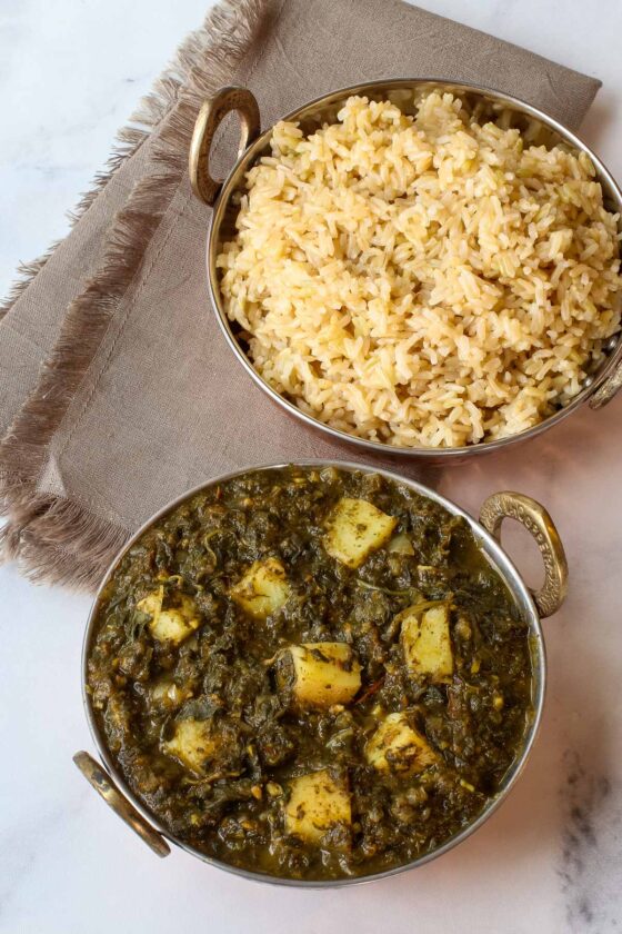 Easy Spinach Potato Curry • Healthy Midwestern Girl