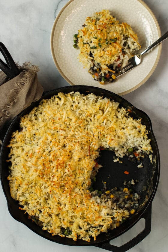 Easy Lentil Shepherd's Pie (Using Frozen Mixed Veggies And Hash Browns ...