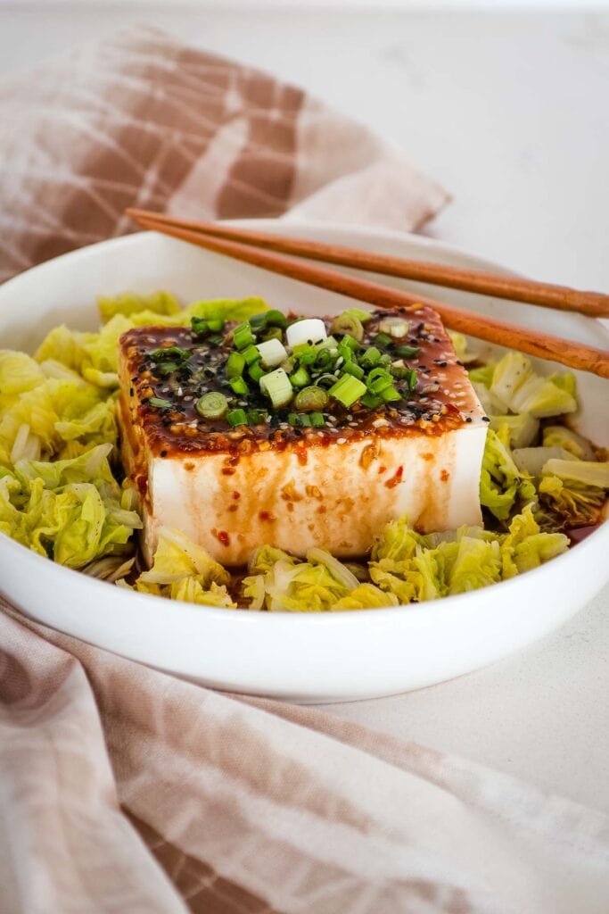 Silken Tofu with Spicy Soy Dressing • Healthy Midwestern Girl