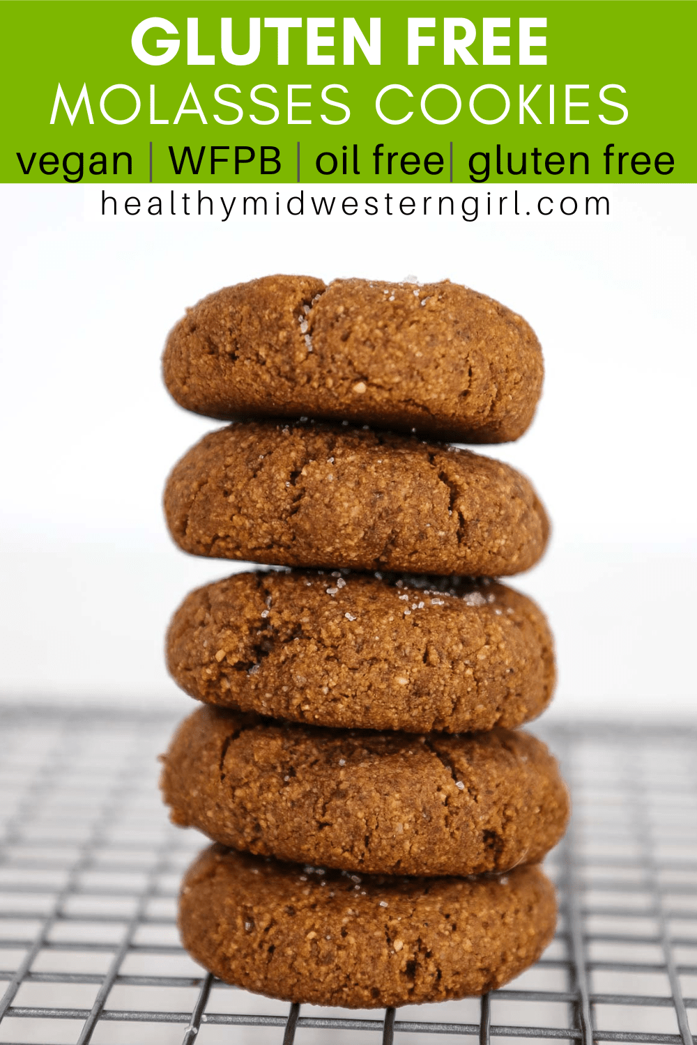 Vegan Molasses Ginger Cookies • Healthy Midwestern Girl