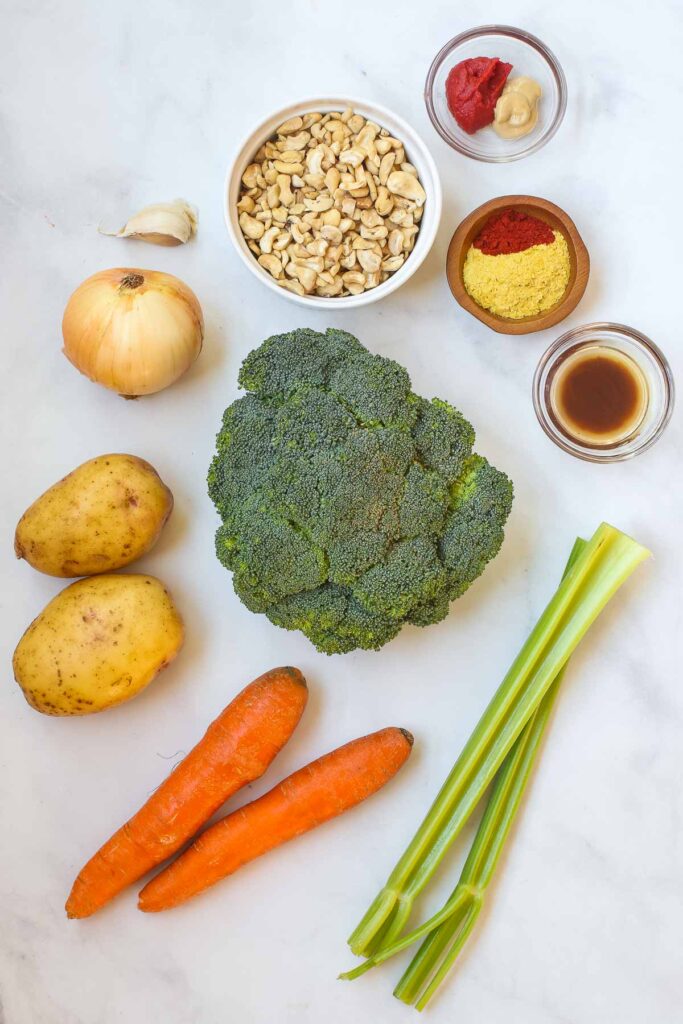 Vegan Broccoli Cheddar Soup • Healthy Midwestern Girl